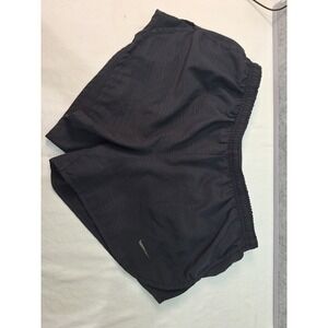 Nike Dri-FIT Women Black Running Shorts Zipper Pocket Size M 1232